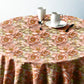 Subtle Peach Peonies Round Tablecloth