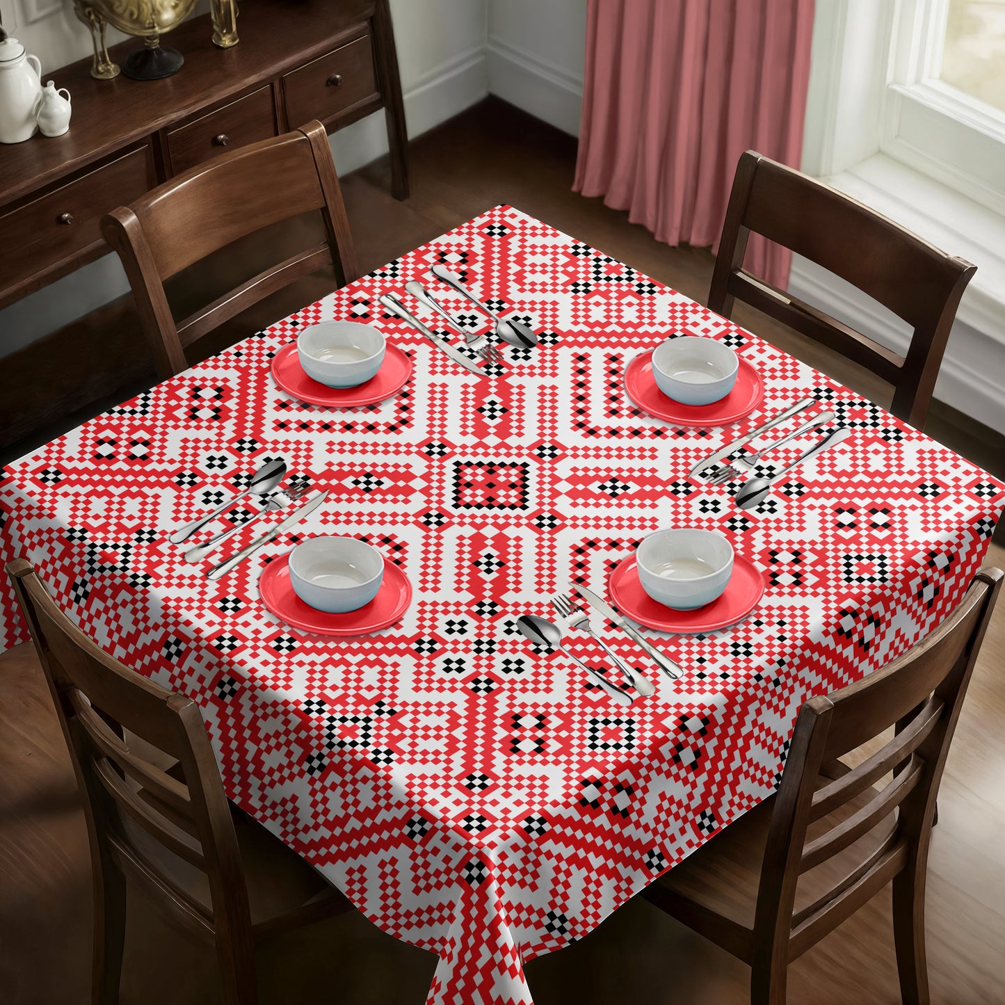 Swedish Flair Square Tablecloth
