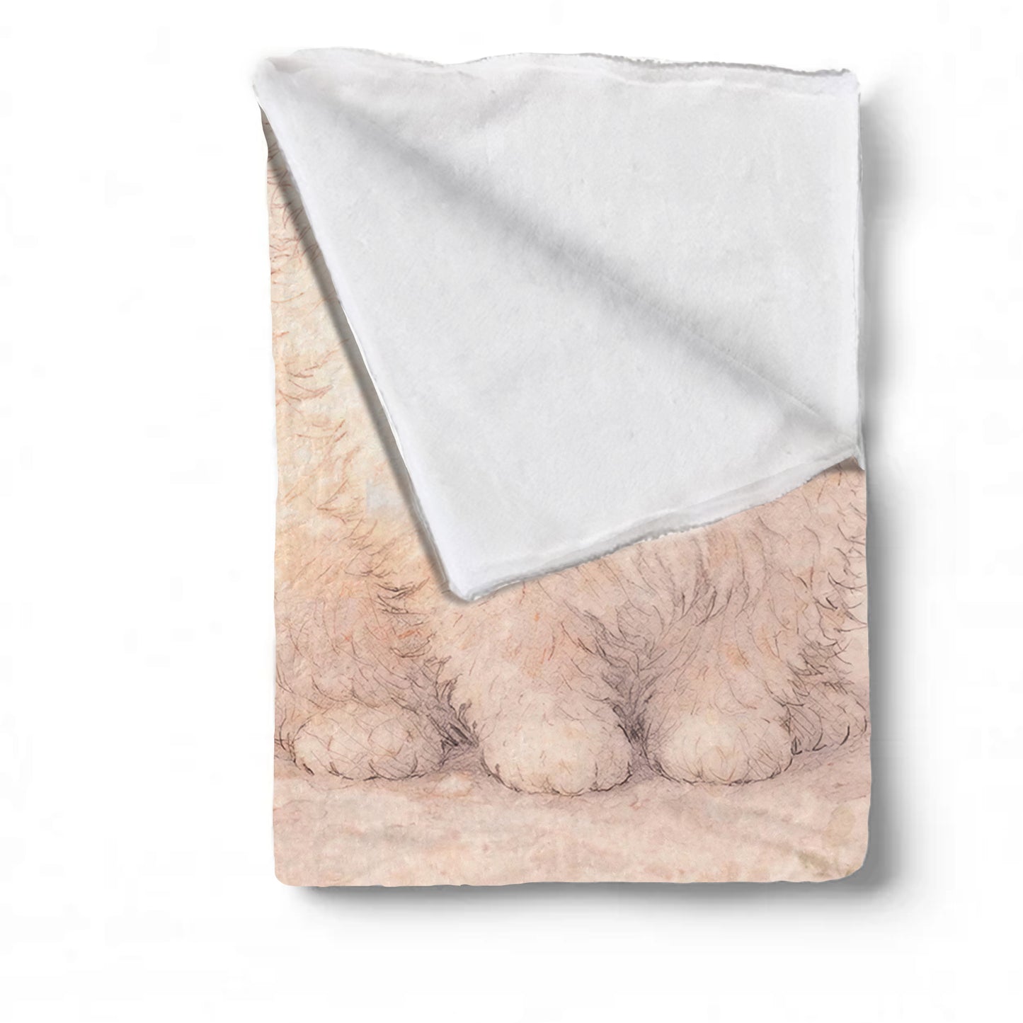 Sweet White Bunny Sitting Watercolor Baby Fleece Blanket by Nathan Pieterse