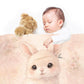 Sweet White Bunny Sitting Watercolor Baby Fleece Blanket by Nathan Pieterse
