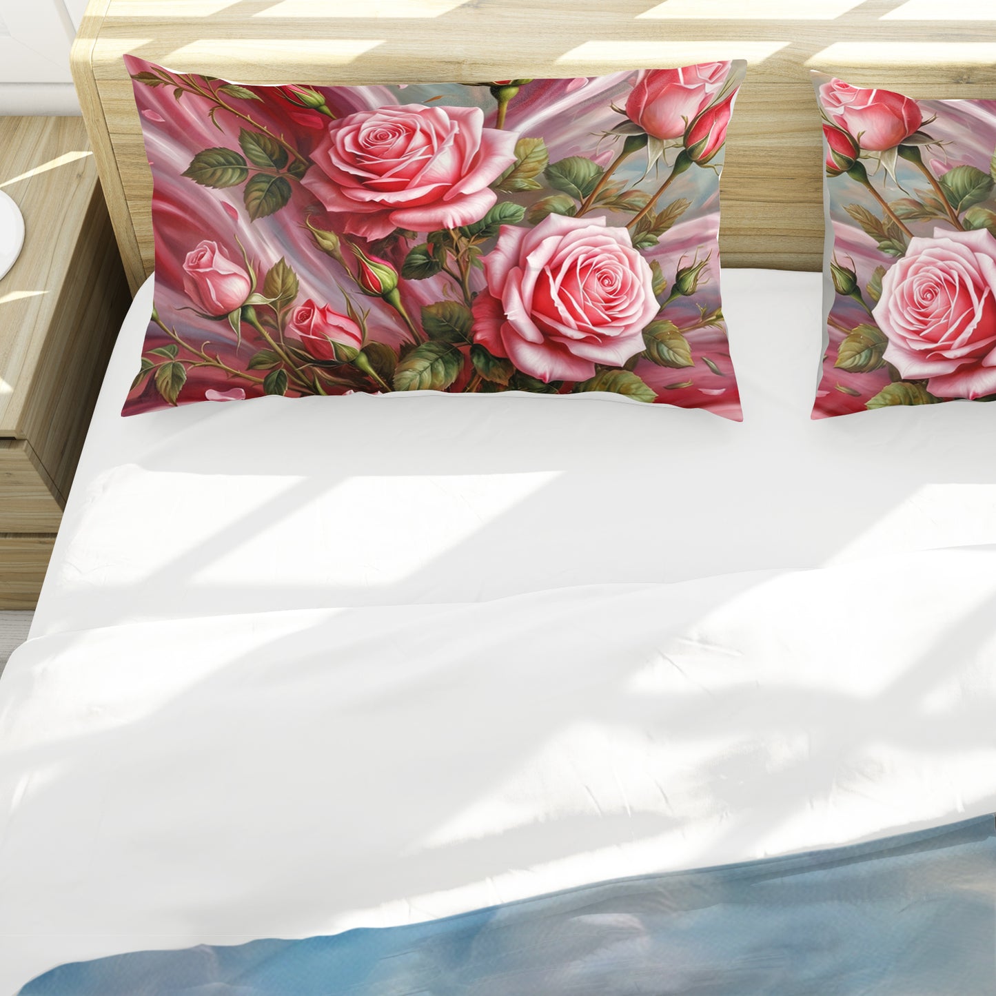 Swirling Rose Duvet Cover Set