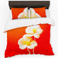 Tangerine Bloom Duvet Cover Set