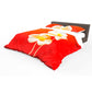 Tangerine Bloom Duvet Cover Set