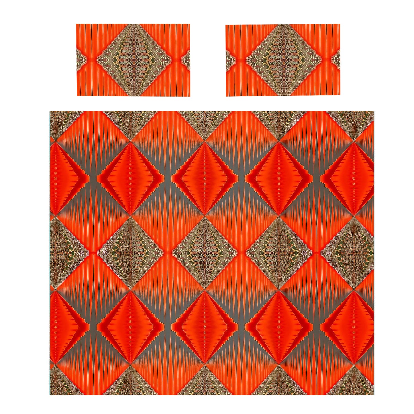 Tangerine Tempest Duvet Cover Set