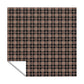 Tartan Black And Brown Pattern Square Tablecloth