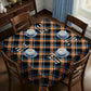 Tartan Diamond Black Brown Square Tablecloth