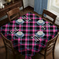 Tartan Diamond Black Pink Square Tablecloth
