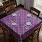 Tartan Diamond Red Navy Blue Square Tablecloth