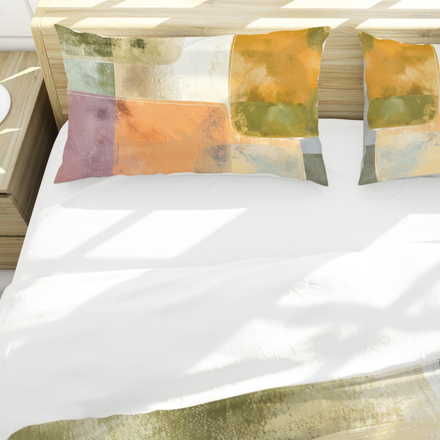 Taupe Mosaic Echoes Duvet Cover Set by Wikus Schalkwyk
