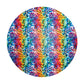 Teal Accent Round Tablecloth