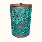 Teal And Swirls Drum Decoupage