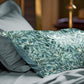 Teal Leaves Oblong Luxury Scatter