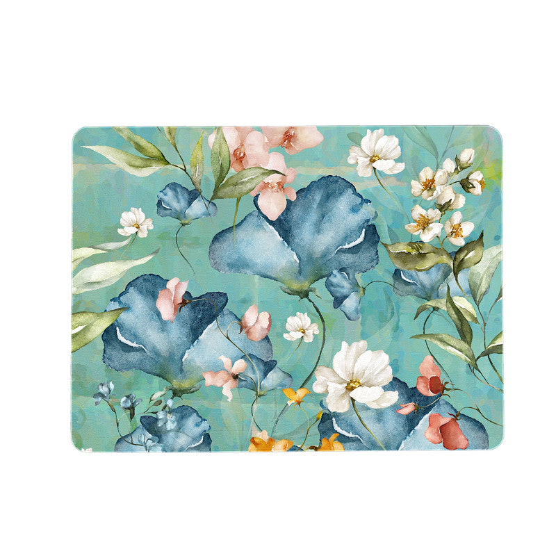 Teal Pastel Flowers Placemats by Mark van Vuuren