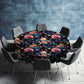 Teal Whispers Round Tablecloth