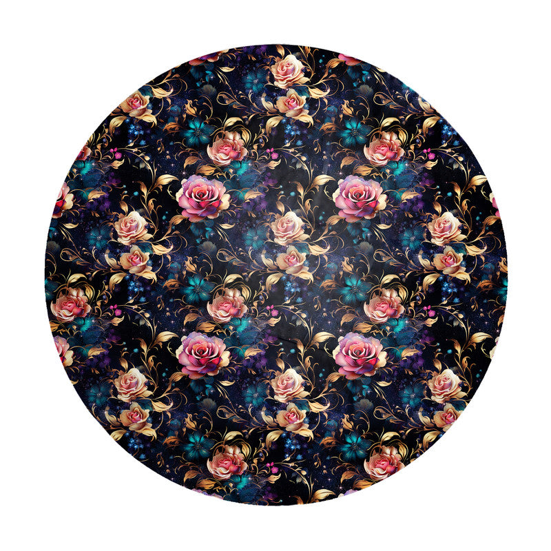 Teal Whispers Round Tablecloth