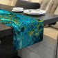 Teal Swirls Table Runner