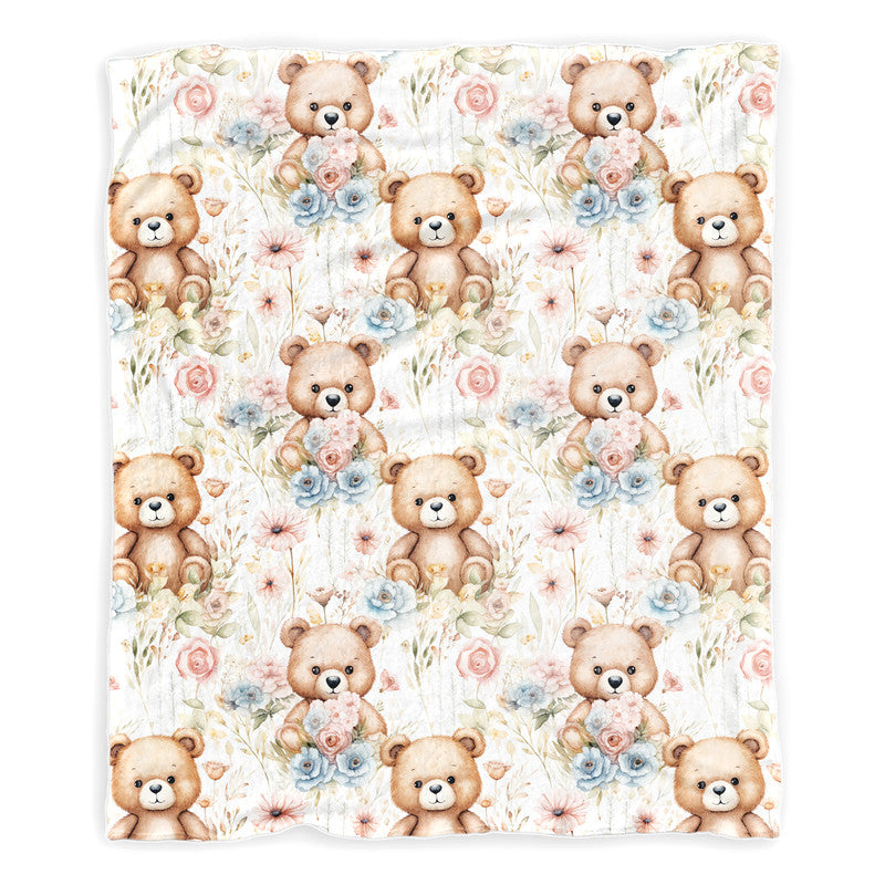 Teddybear Picnic Minky Blanket