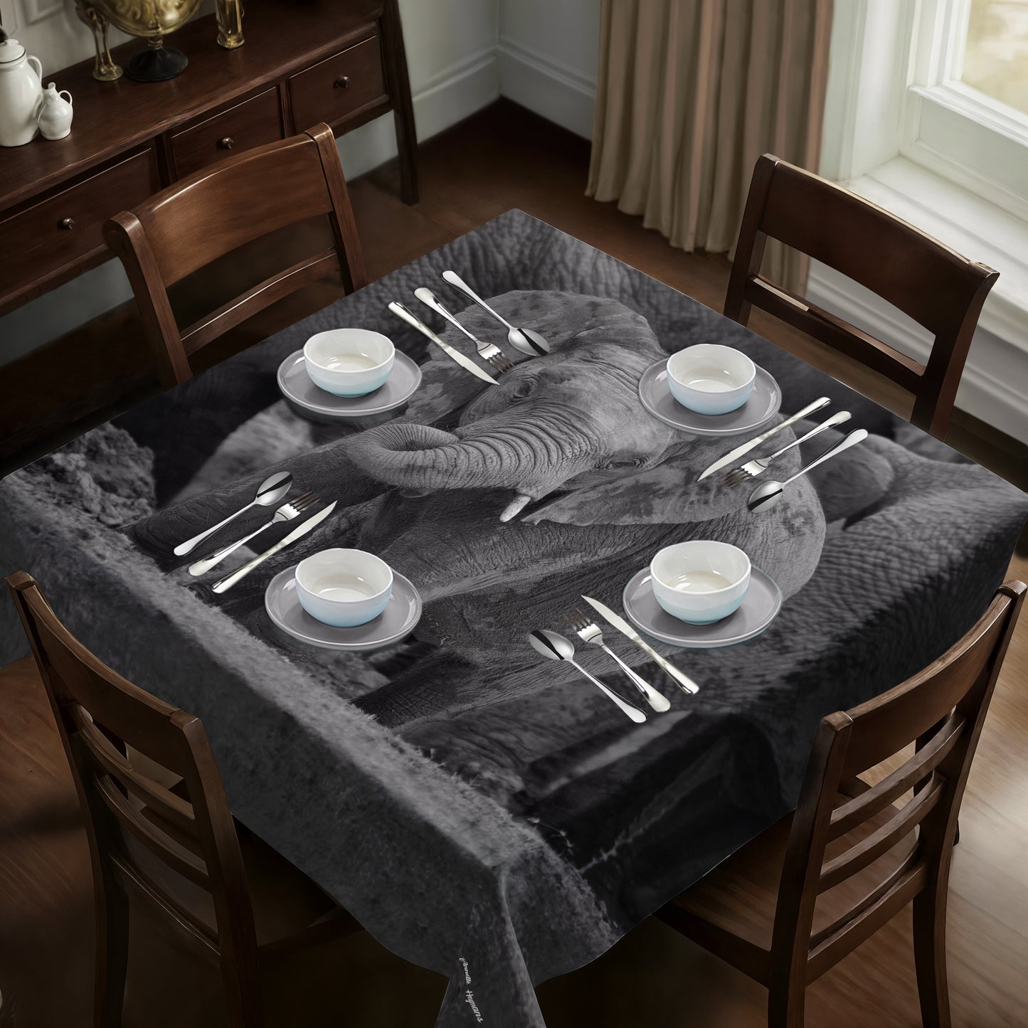 Teenager Ellie Square Tablecloth by Annette Heymans