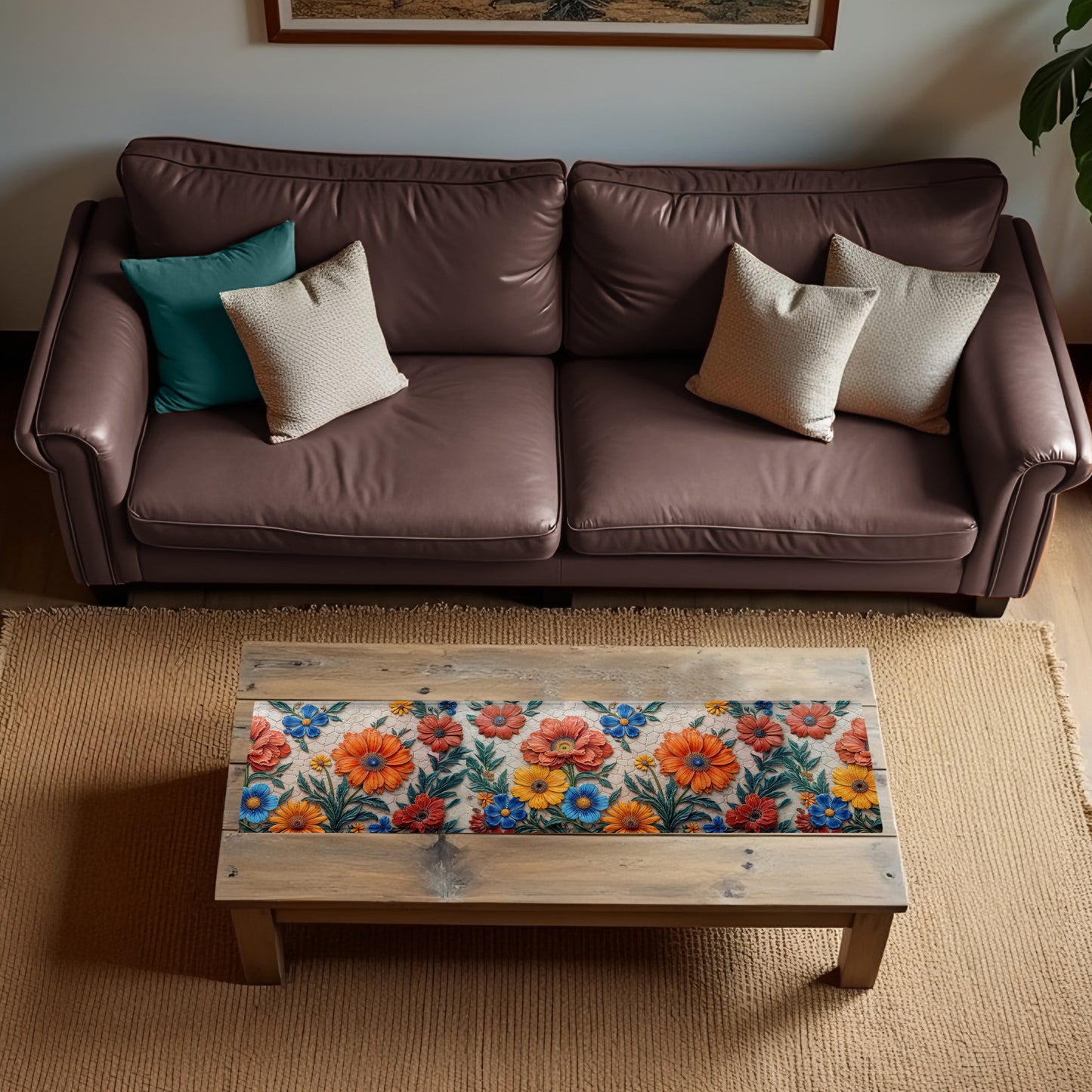 Terra Petals 160cm Table Runner