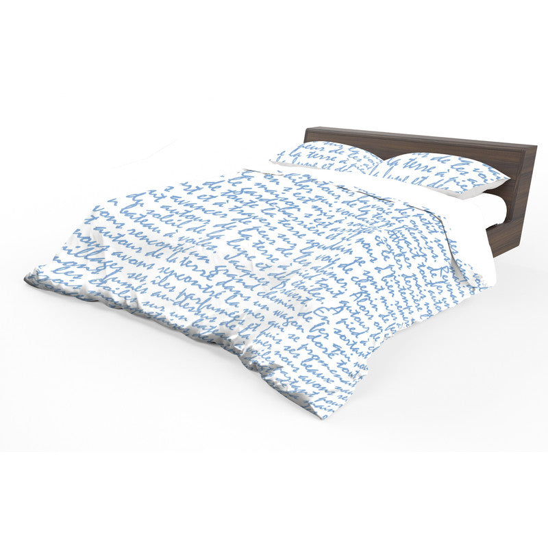 The Art Of Blue Letters Duvet Cover Set