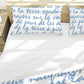The Art Of Blue Letters Duvet Cover Set