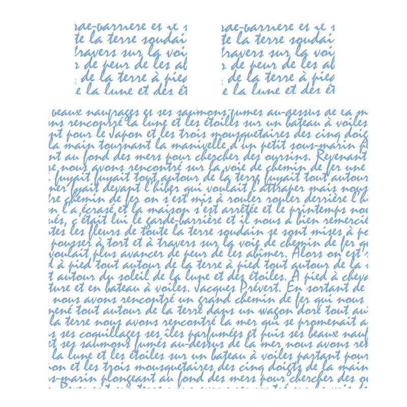 The Art Of Blue Letters Duvet Cover Set