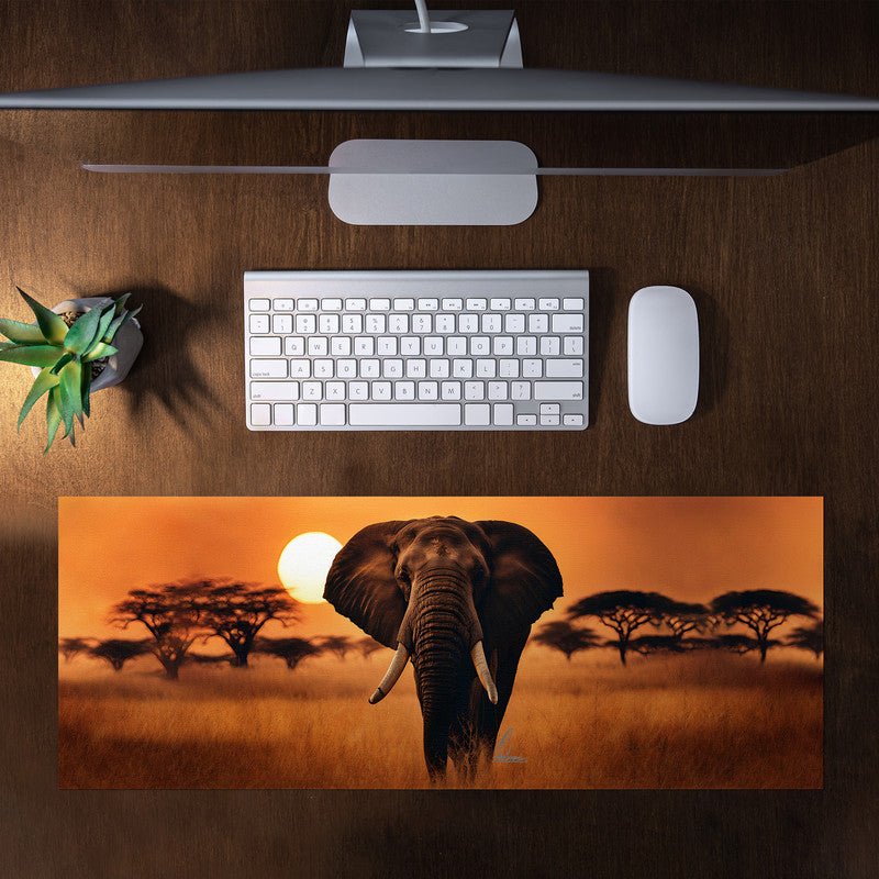 The Guardian Of The Plains Large Desk Pad by Nathan Pieterse
