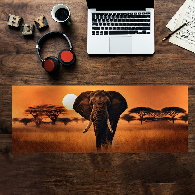 The Guardian Of The Plains Large Desk Pad by Nathan Pieterse