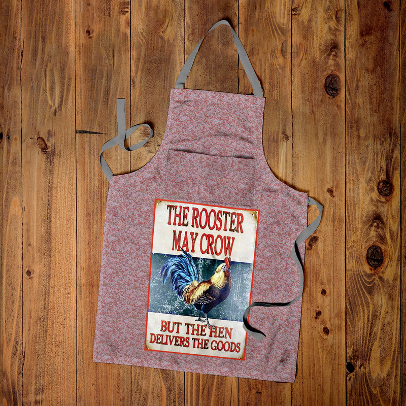 The Rooster Sign Medium Length Apron
