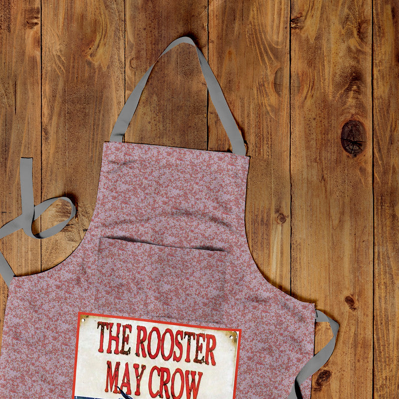 The Rooster Sign Medium Length Apron