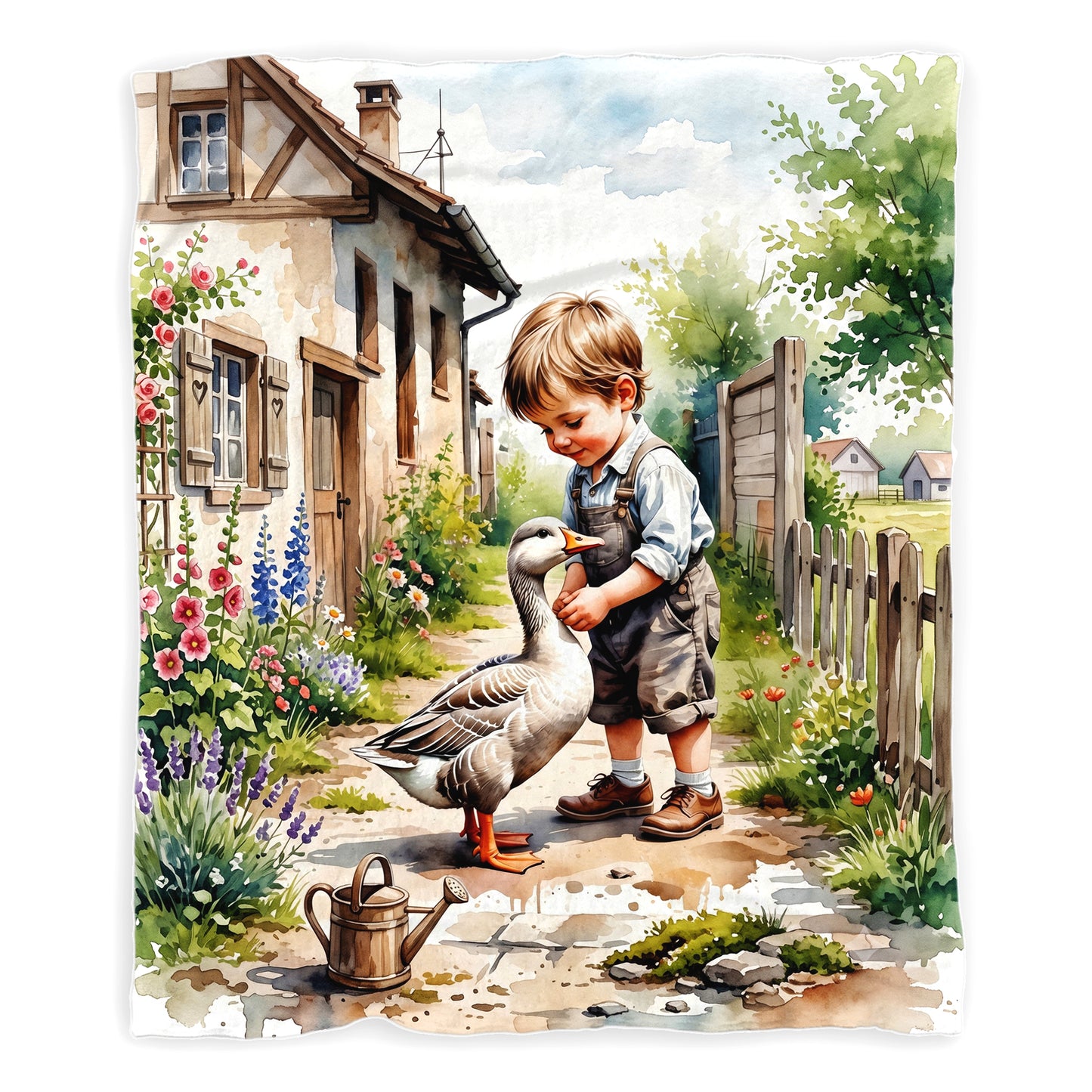 The Friendly Goose Toddler Fleece Blanket
