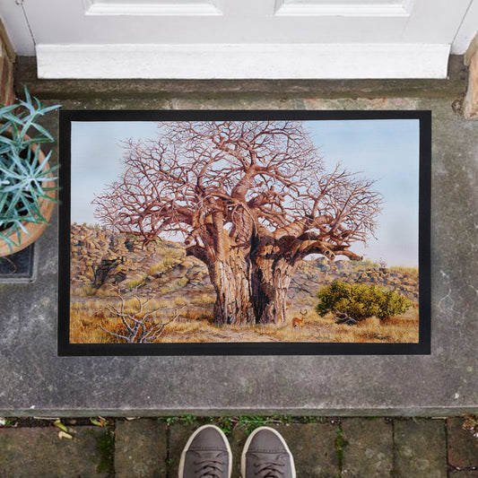 The Giant Baobab Door Mat by Delene Lambert