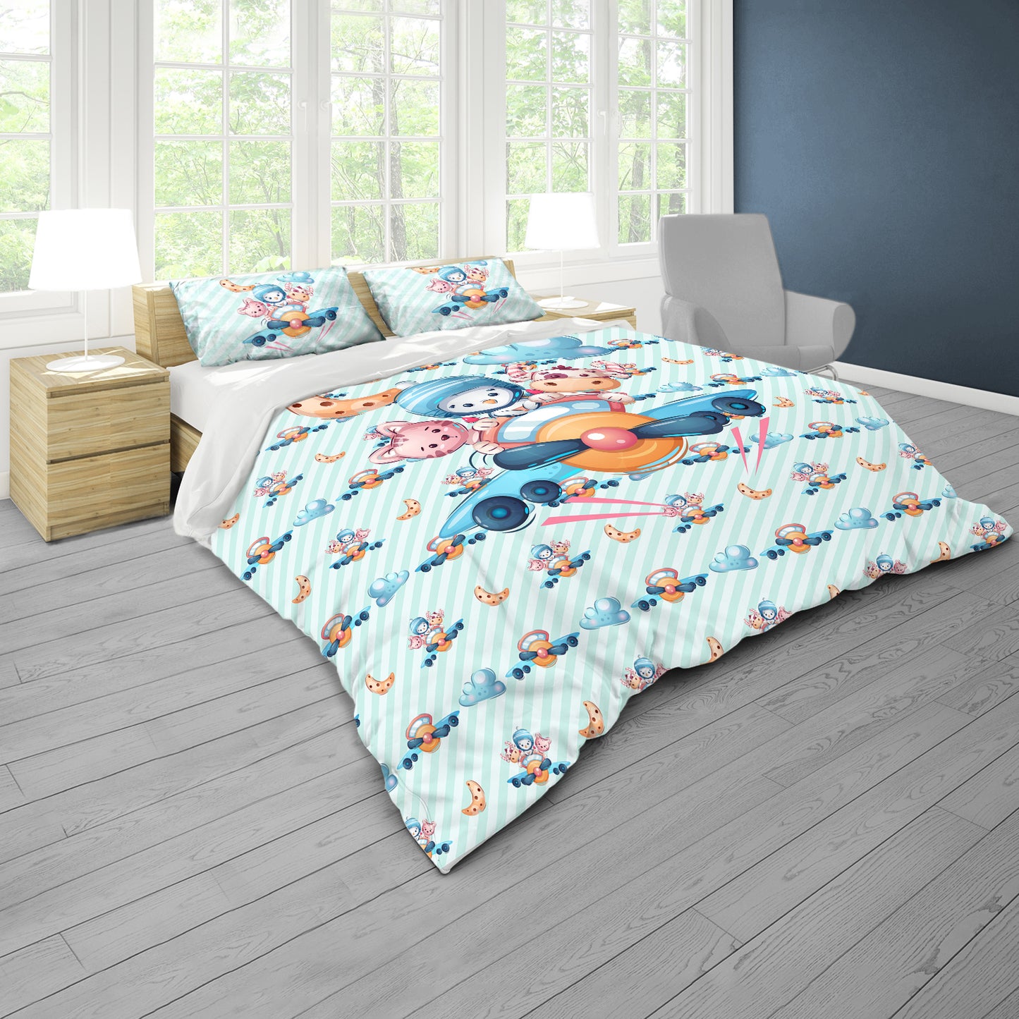 The Happy Air Paws Kids Duvet Cover Set