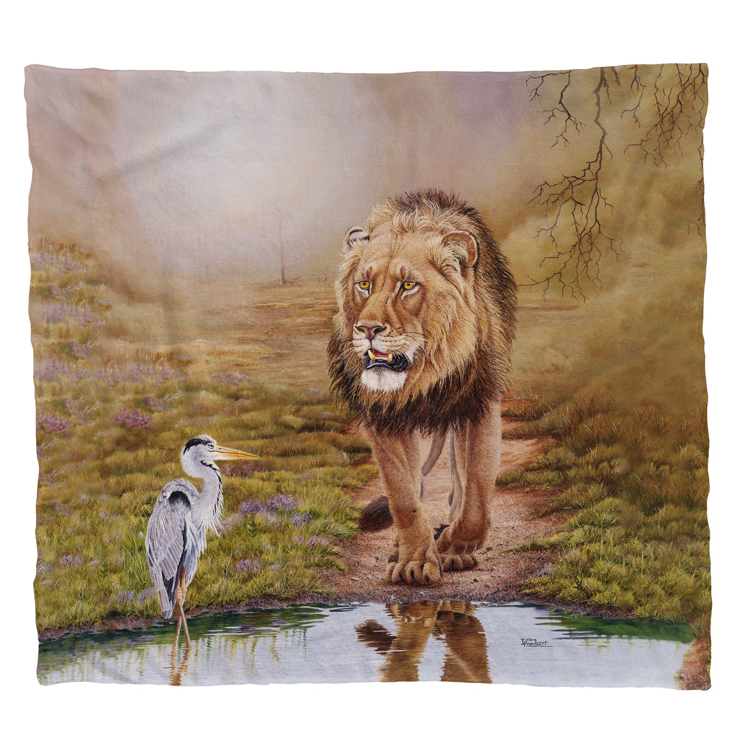 The King Pause Light Weight Fleece Blanket by Delene Lambert