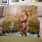 The King Pause Light Weight Fleece Blanket by Delene Lambert