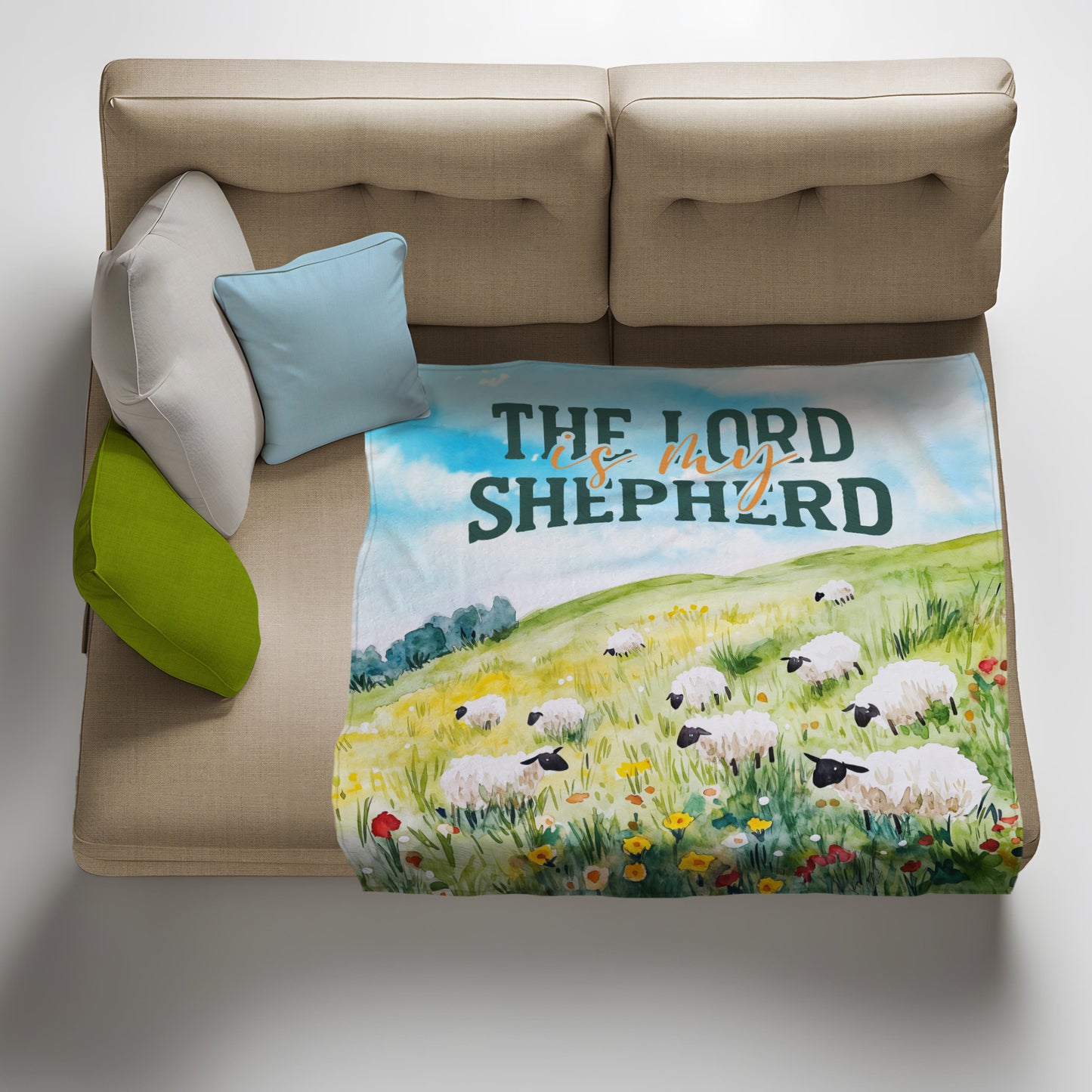 The Lord Is My Shephard Light Weight Fleece Blanket