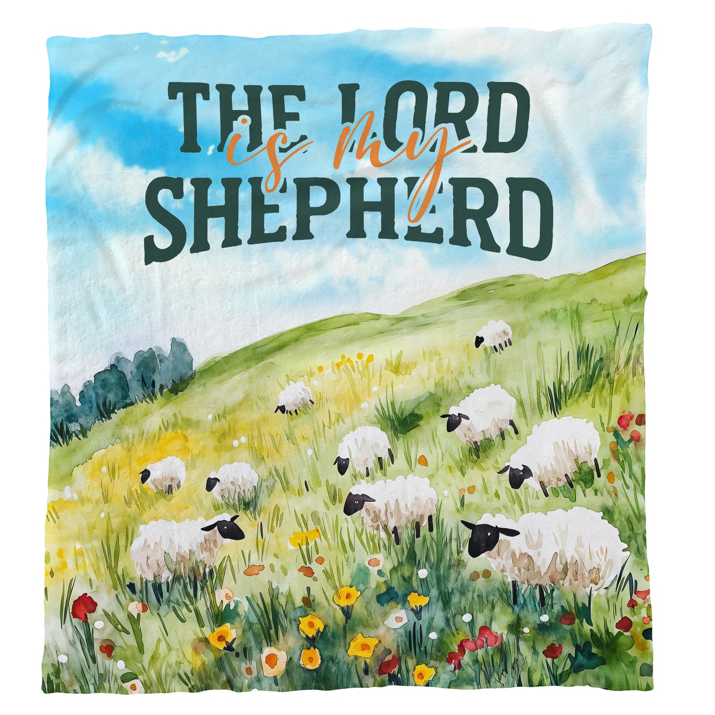 The Lord Is My Shephard Light Weight Fleece Blanket