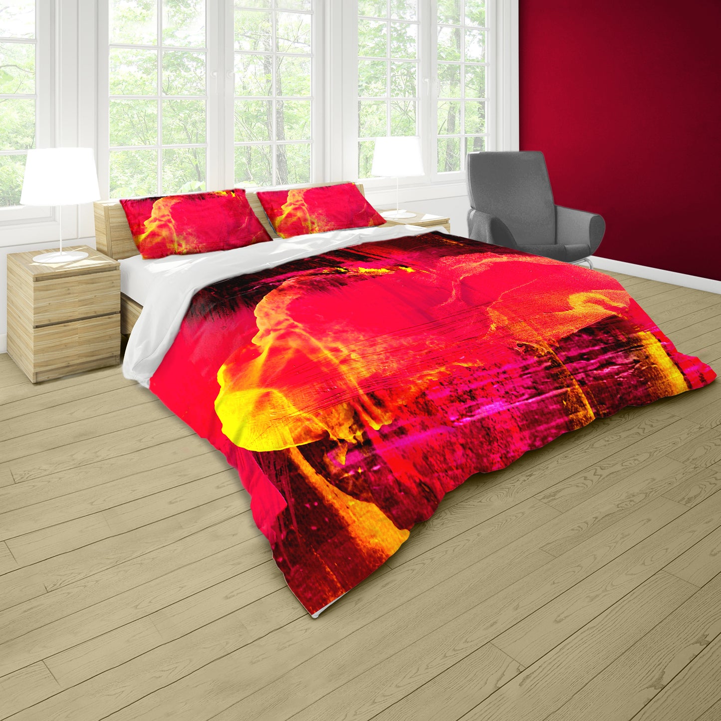 The Melting Red Point Duvet Cover Set