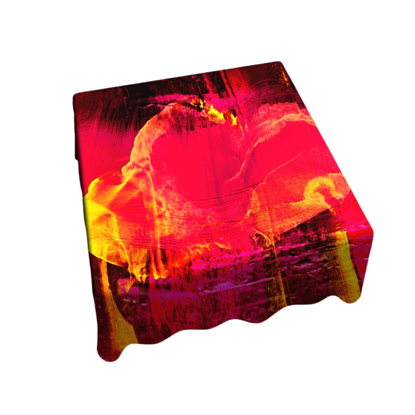 The Melting Red Point Square Tablecloth