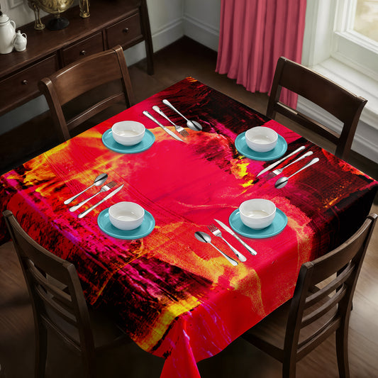 The Melting Red Point Square Tablecloth