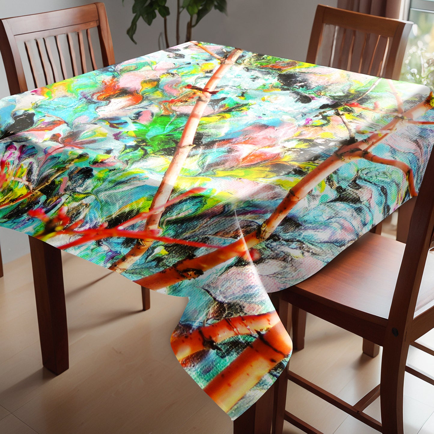 The Silent Bloom Square Tablecloth