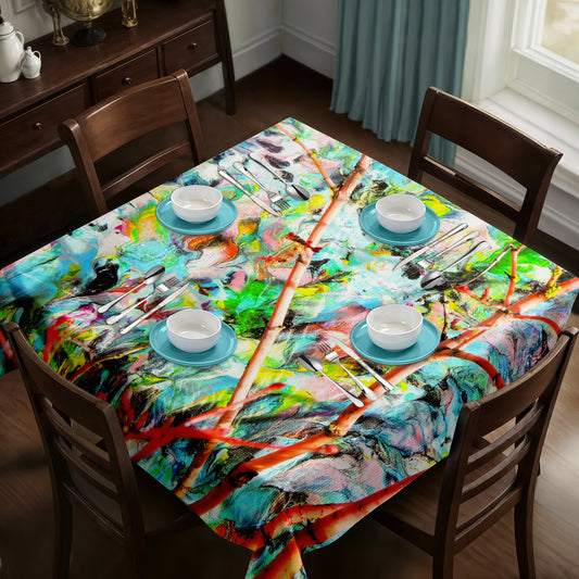 The Silent Bloom Square Tablecloth