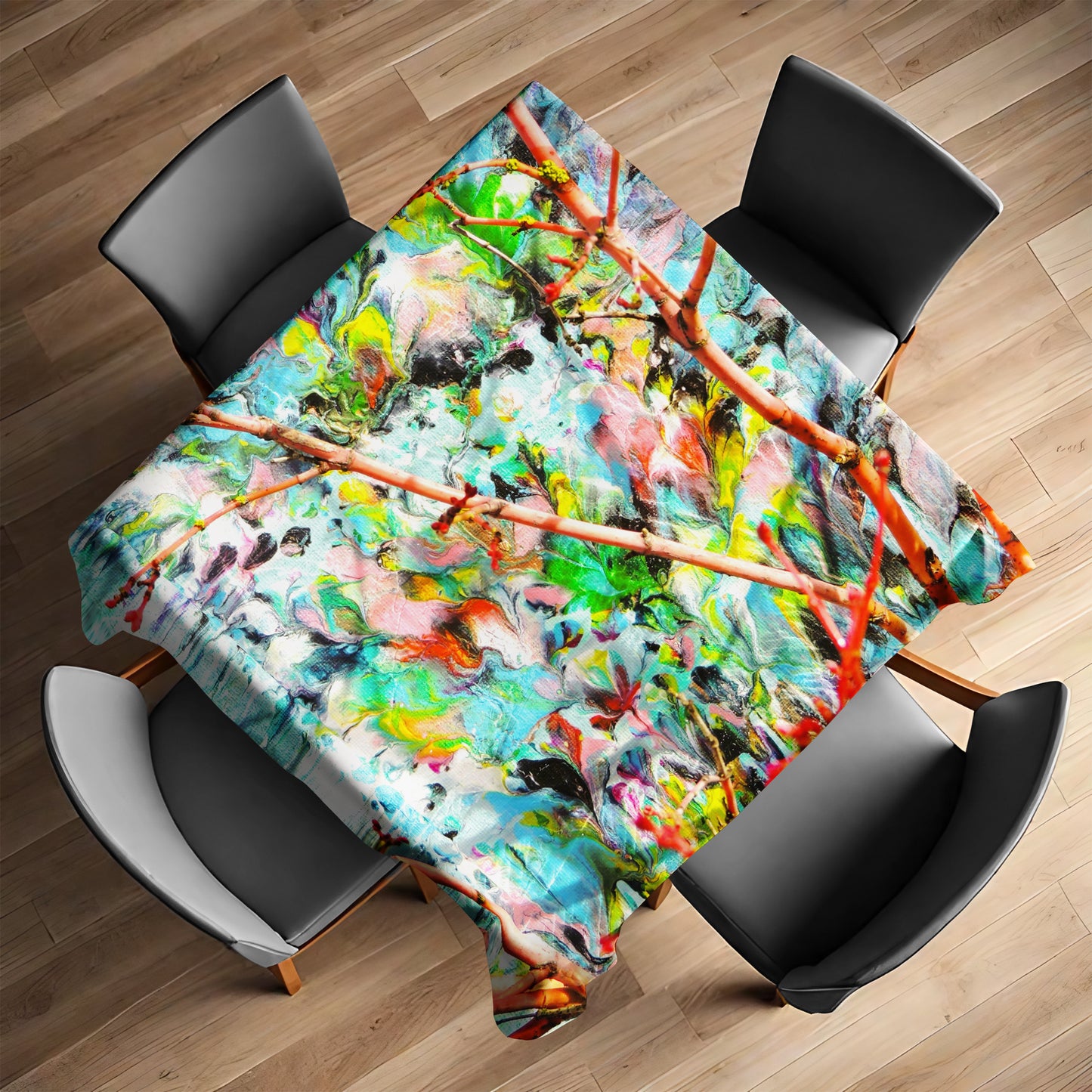 The Silent Bloom Square Tablecloth