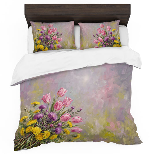 Thistle and Tulip Serenade Duvet Cover Set