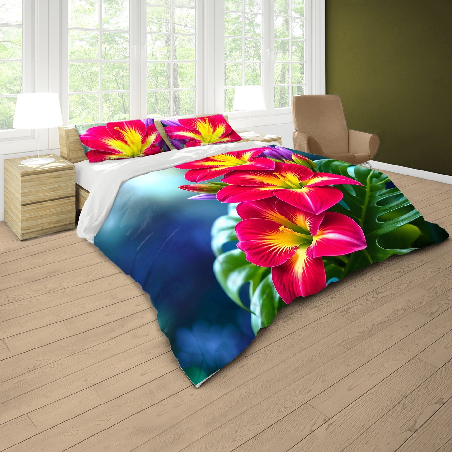 Three Lilllies Duvet Cover Set
