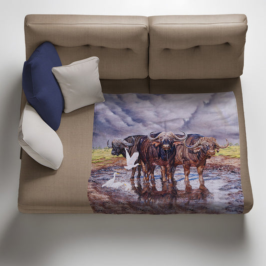 Thunderstruck Light Weight Fleece Blanket by Delene Lambert