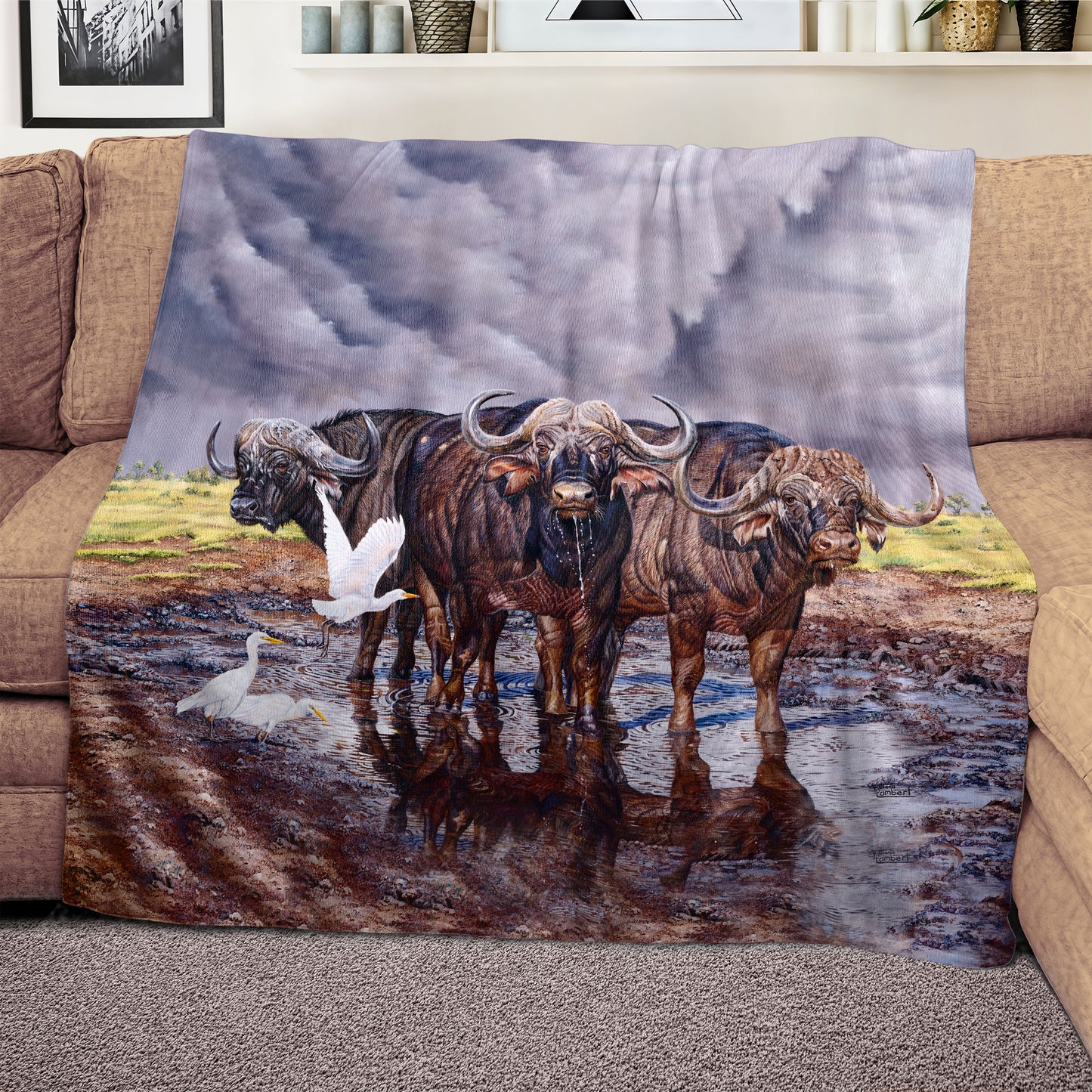 Thunderstruck Light Weight Fleece Blanket by Delene Lambert