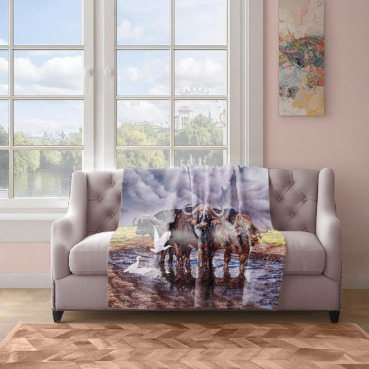Thunderstruck Light Weight Fleece Blanket by Delene Lambert