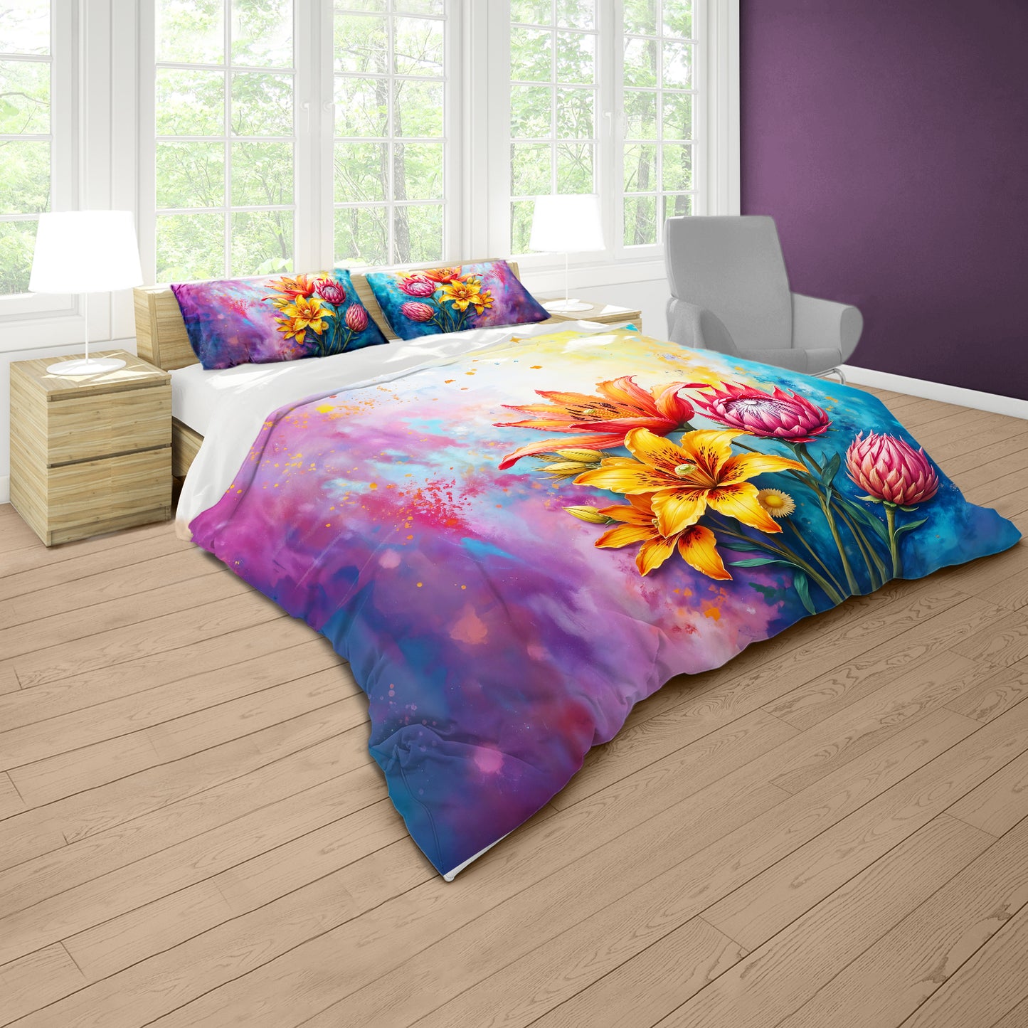 Tiger Lily & Protea Duvet Cover Set