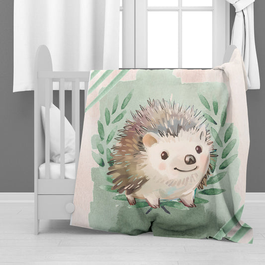 Tiny Hedgehog Minky Blanket